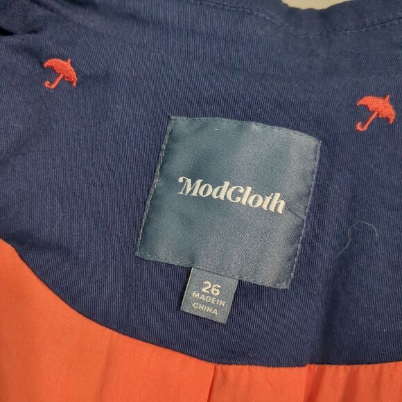 Modcloth Legendary Lifestyle Umbrella Blazer Cotton Blend Size 26 3/4 sleeve - Picture 5 of 6
